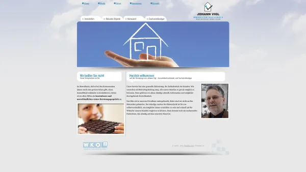 Website Screenshot: Johann Vigl Immobilientreuhänder und Sachverständiger - :: Vigl Johann - Immobilientreuhänder und Sachverständiger - Date: 2023-06-26 10:24:14
