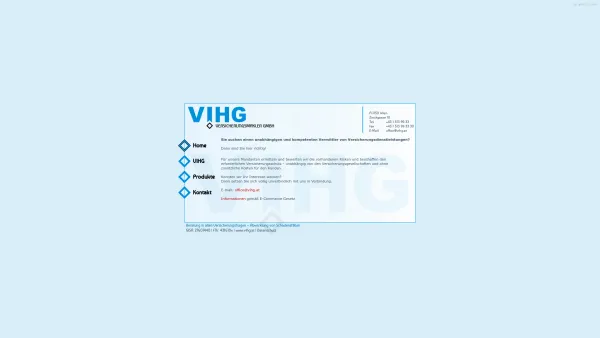 Website Screenshot: versicherung beratung makler versicherungsberatung versicherungsmakler wien österreich versicherungsdienstleistung versicherungsve - VIHG Versicherungsmakler GmbH - Date: 2023-06-26 10:24:14