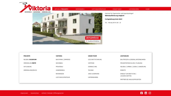 Website Screenshot: Viktoria Bau und ErrichtungsgesmbH - Viktoria Bau: Viktoria Bau - Date: 2023-06-14 10:46:03