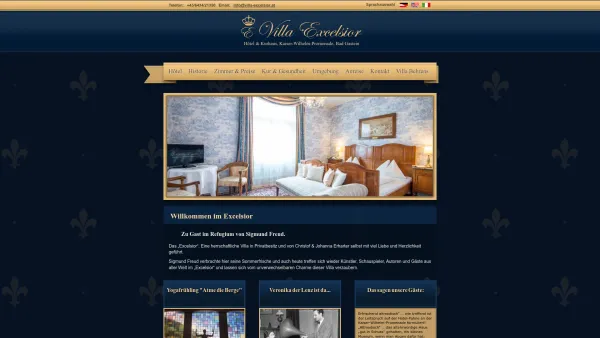 Website Screenshot: Christof Hotel&Kurhaus Villa Excelsior Bad Gastein - Willkommen im Excelsior - Villa Excelsior - Date: 2023-06-26 10:24:14
