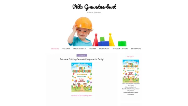 Website Screenshot: eltern-kind-zentrum villa gmundnerbunt - Villa Gmundnerbunt – Spaß für die ganze Familie - Date: 2023-06-26 10:24:14
