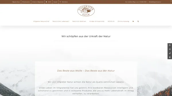 Website Screenshot: Villgrater Natur Produkte Josef Schett KG - Das Beste für gesunden Schlaf und gesundes Wohnen mit Schafwolle - Date: 2023-06-26 10:24:14