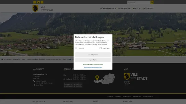 Website Screenshot: Stadtgemeinde Vils RiS-Kommunal - Stadtgemeinde Vils - www.vils.at - Date: 2023-06-26 10:24:14