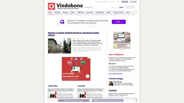 Website Screenshot: Friedl Business Information GmbH - Vindobona.org | Vienna International News - Date: 2023-06-26 10:26:49