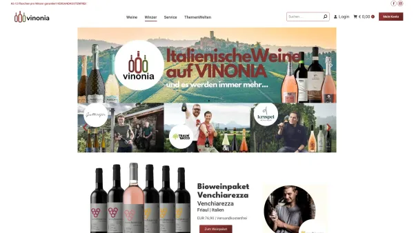 Website Screenshot: Vinonia OG - VINONIA.com | Wein einfach, schnell und direkt online kaufen! - Date: 2023-06-26 10:26:49