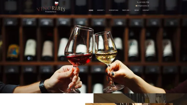 Website Screenshot: VINORIBIS GmbH - Vinoribis - Ihr Weinhandel in Neustift im Stubaital, Innsbruck & Innsbruck Land und Tirol - Date: 2023-06-14 10:46:03