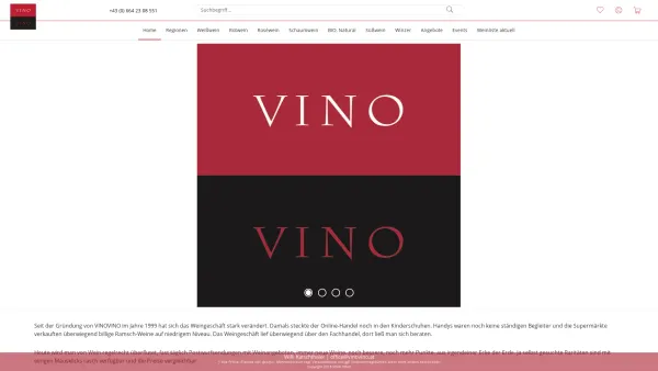 Website Screenshot: wein Wein weine Weine Vino vino linz Linz bordeaux Bordeaux italien österreich frankreich spanien verkauf verkostung rotwein weißw - VinoVino - Date: 2023-06-26 10:24:14