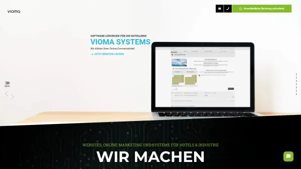 Website Screenshot: vioma online marketing & consulting GmbH - Websites, Online Marketing & Systeme für Hotels & Industrie - vioma GmbH - Date: 2023-06-15 16:02:34
