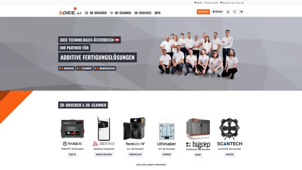 Website Screenshot: VirtuMake e.U. - 3Dee - Ihr 3D-Technologie-Spezialist: 3D-Drucker Shop, 3D-Druckservice - Date: 2023-06-26 10:24:14