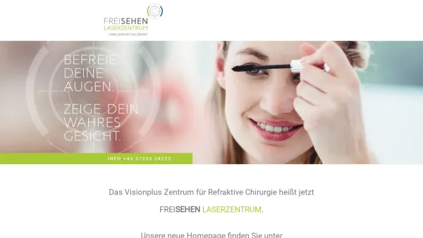 Website Screenshot: Visionplus Zentrum für Refraktive Chirurgie Universitätsaugenklinik Salzburg - Visionplus - Freisehen Laserzentrum - Date: 2023-06-26 10:24:17