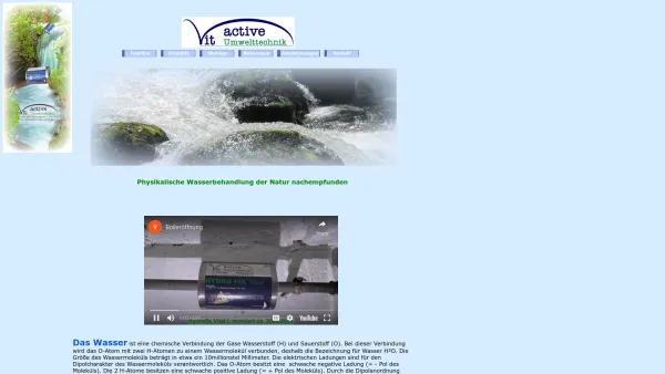 Website Screenshot: V.A. Vit-active Umwelttechnik und Wasseraufbereitung GmbH - Wasserenergetisierung - Vit-Active Umwelttechnik - Kalkwandlung, Kalkschutz, - Date: 2023-06-14 10:37:46