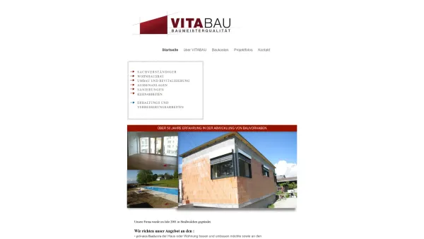 Website Screenshot: Vitabau.at - Startseite - Date: 2023-06-26 10:24:17
