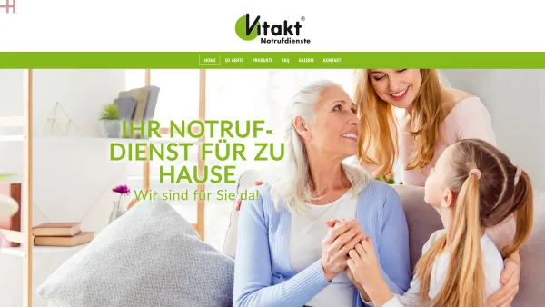 Website Screenshot: Vitakt sozialer Notrufdienst GmbH - Vitakt Hausnotruf mit System - Vitakt Ihr Seniorennotruf - Date: 2023-06-26 10:24:17
