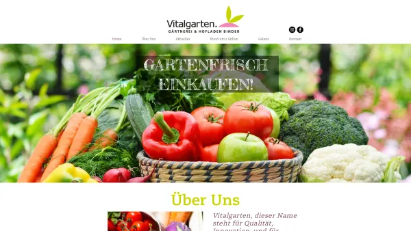 Website Screenshot: Vitalgarten Bettina Binder KG - Vitalgarten. Gärtnerei & Hofladen | Kärnten - Date: 2023-06-26 10:24:17
