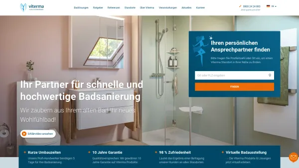 Website Screenshot: Viterma Handels GmbH - Viterma Badsanierung | schnelle und hochwertige Badrenovierung - Date: 2023-06-26 10:26:47