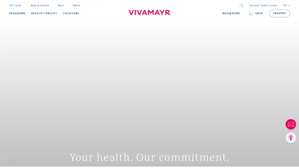 Website Screenshot: viva mayr VIVA Das Zentrum für MODERNE MAYR MEDIZIN - VIVAMAYR Medical Health Resorts & International Day Clinics - Date: 2023-06-26 10:24:17