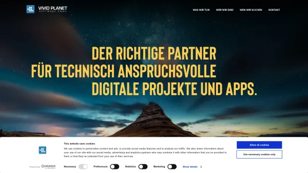 Website Screenshot: Internet-Agentur Salzburg Vivid Planet Software GmbH Webdesign aus Österreich Datenbanken - Vivid Planet Software GmbH - Softwareentwicklung, Webdesign, AR/VR, App Entwicklung - Date: 2023-06-26 10:24:20