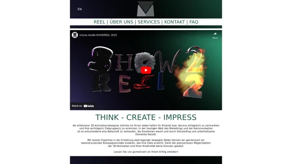 Website Screenshot: vizzua.media - CREATIVE | 3D | ANIMATION | MOTIONDESIGN - Date: 2023-06-26 10:24:20