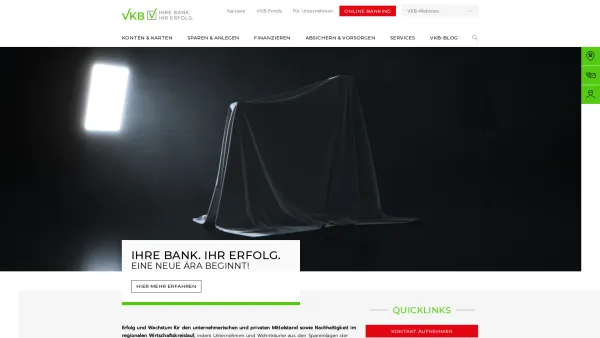 Website Screenshot: Volkskreditbank AG - VKB - Ihre Bank. Ihr Erfolg. - VKB-Bank - Date: 2023-06-14 10:46:03
