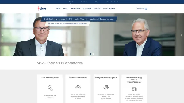 Website Screenshot: Vorarlberger Kraftwerke AG (VKW) - Energie für Generationen | vkw - Date: 2023-06-15 16:02:34