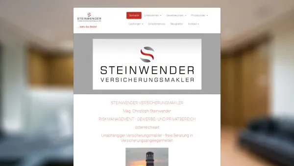 Website Screenshot: STEINWENDER VERSICHERUNGSMAKLER - Versicherungsmakler Graz - Date: 2023-06-26 10:24:20