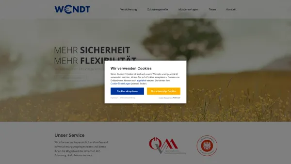Website Screenshot: WENDT Co GmbH Versicherungsmakler - Startseite - Wendt & Co GmbH - Date: 2023-06-26 10:24:20