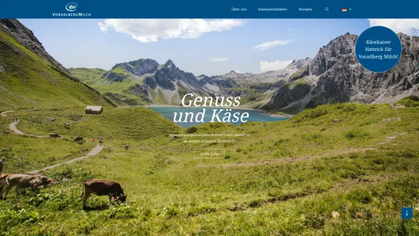 Website Screenshot: Vorarlberg Milch reg. Gen.m.b.H. - Vorarlberg Milch - Die Ländle Milch - Vorarlberg Milch eGen - Date: 2023-06-15 16:02:34
