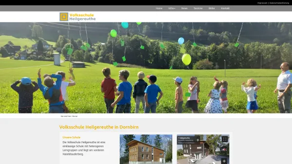 Website Screenshot: Montessori-Volksschule Heilgereuthe, Dornbirn / Vorarlberg - VS Heilgereuthe:  Startseite - Date: 2023-06-26 10:24:20