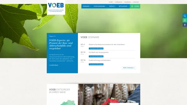 Website Screenshot: VÖEB Verband Österr Entsorgungsbetriebe - voeb.at - voeeb.at - Date: 2023-06-26 10:24:20