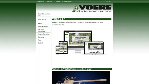 Website Screenshot: VOERE Präzisionstechnik GmbH - VOERE | Home - Date: 2023-06-26 10:24:20
