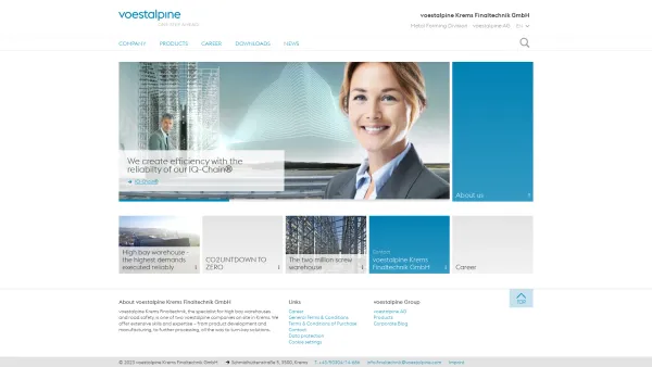 Website Screenshot: voestalpine - voestalpine Krems Finaltechnik GmbH - voestalpine Krems Finaltechnik GmbH - Date: 2023-06-26 10:24:20
