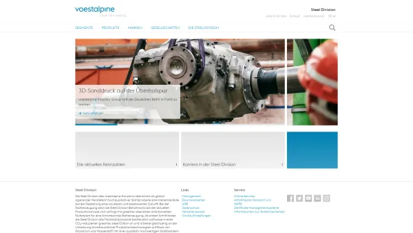 Website Screenshot: voestalpine - voestalpine Steel Division - Date: 2023-06-26 10:24:20