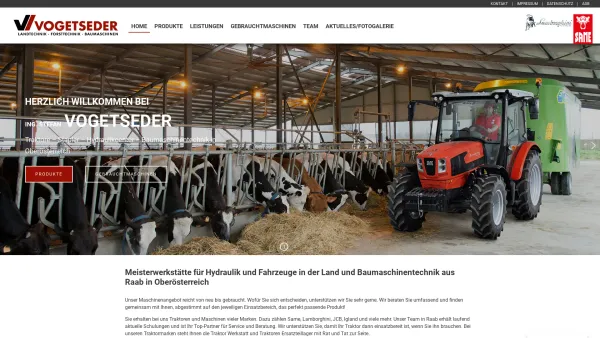 Website Screenshot: Ing. Stefan Vogetseder Landmaschinenmeisterbetrieb - Landmaschinen Vogetseder aus Raab in Oberösterreich - Date: 2023-06-26 10:24:20