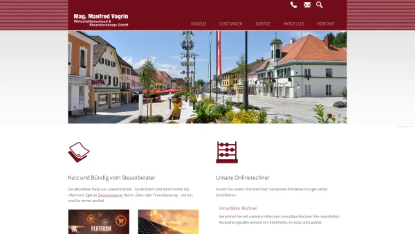 Website Screenshot: Die Beratung in Kindberg Vogrin Manfred Steuerberater Kindberg Steuerberater Kapfenberg Steuerberater Bruck Steuerberater Steierma - Steuerberater in Kindberg | Mag. Manfred Vogrin - Date: 2023-06-26 10:24:20