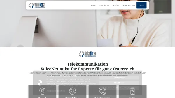 Website Screenshot: VOICENET.AT Business Kommunikations GmbH - Home - VoiceNet.at - Date: 2023-06-14 10:37:52