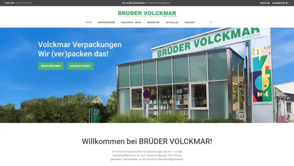 Website Screenshot: Brüder Volckmar - Ihr kompetenter Partner für Ver­packungs­material­ - Brüder Volckmar - Date: 2023-06-26 10:24:23