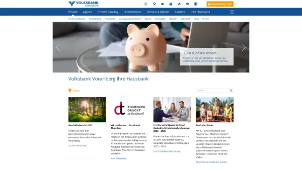 Website Screenshot: Volksbank Vorarlberg e. Gen. - Aktuelle News | Volksbank Vorarlberg - Date: 2023-06-14 10:46:06