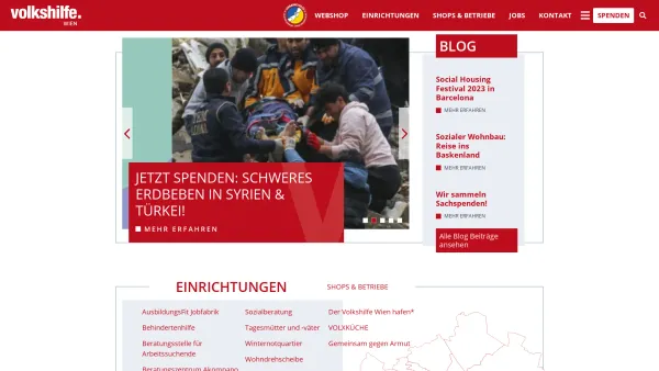 Website Screenshot: Volkshilfe Wien - Home - Volkshilfe Wien - Date: 2023-06-26 10:24:23