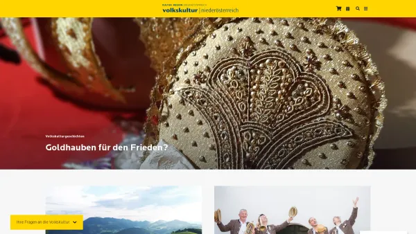 Website Screenshot: VOLKSKULTUR NIEDERÖSTERREICH GmbH - Volkskultur – Niederösterreich - Date: 2023-06-15 16:02:34