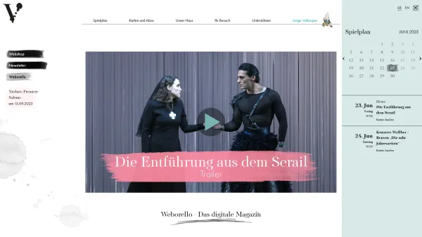 Website Screenshot: Volksoper Wien - Volksoper Wien - Volksoper Wien - Date: 2023-06-26 10:24:23