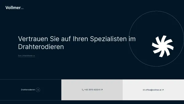 Website Screenshot: Vollmer TELEKOM AUSTRIA Lix BusinessWeb - Startseite - Vollmer - Erodiercenter - Date: 2023-06-14 10:46:06