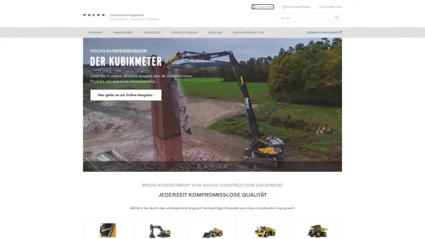 Website Screenshot: Volvo Baumaschinen Österreich GmbH - Überragende Qualitätsprodukte : Volvo Construction Equipment - Date: 2023-06-26 10:24:23