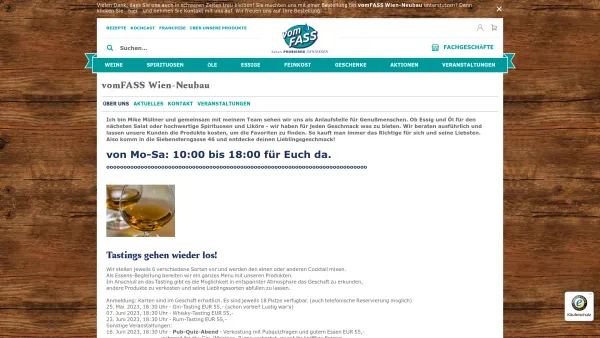 Website Screenshot: Vom Fass - VOM FASS - Date: 2023-06-26 10:24:23