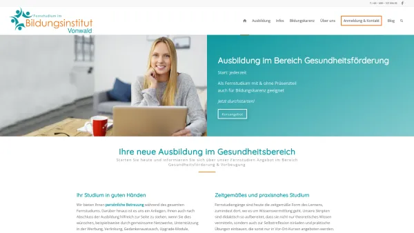 Website Screenshot: Gabriela Vonwald - Fernstudium Bildungsinstitut Vonwald - Online Ausbildung - Date: 2023-06-14 10:46:06