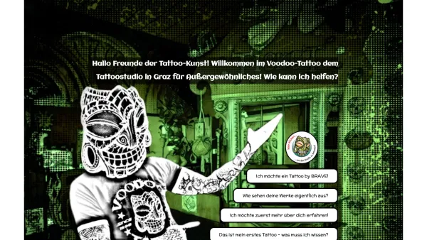 Website Screenshot: Tätowierstudio VOODOO Voodoo-Tattoo by Brave Graz Austria - Tattoostudio Graz | Voodoo-Tattoo - Date: 2023-06-26 10:24:23
