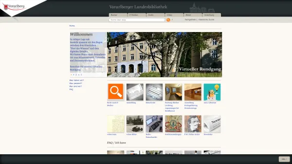 Website Screenshot: Vorarlberger Landesbibliothek - Vorarlberger Landesbibliothek - Home - Date: 2023-06-14 16:40:14