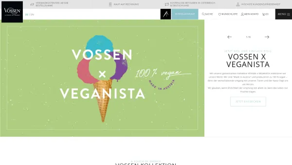 Website Screenshot: Vossen GmbH & Co. KG - Handtücher, Bademäntel & Badematten online kaufen | Vossen Onlineshop - Date: 2023-06-26 10:24:25
