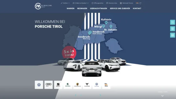 Website Screenshot: Porsche Inter Auto GmbH & Co KG Zwnlg. VOWA Innsbruck - Porsche Tirol: Autohaus & Servicebetrieb - Date: 2023-06-26 10:24:25
