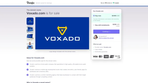 Website Screenshot: voxado speech technologies - Voxado.com is for sale - Date: 2023-06-26 10:24:25