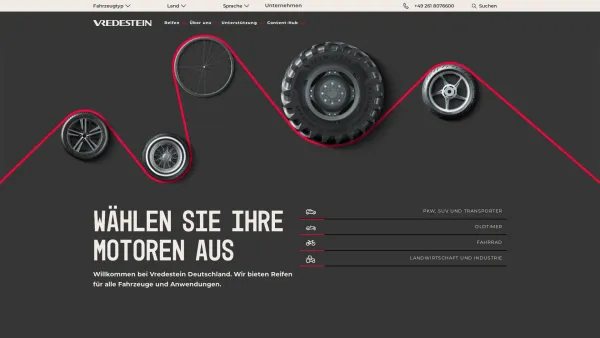 Website Screenshot: Vredestein Gesellschaft VredesteBanden BV - Reifen für Pkw, SUVs und Transporter suchen | Vredestein - Date: 2023-06-26 10:24:25
